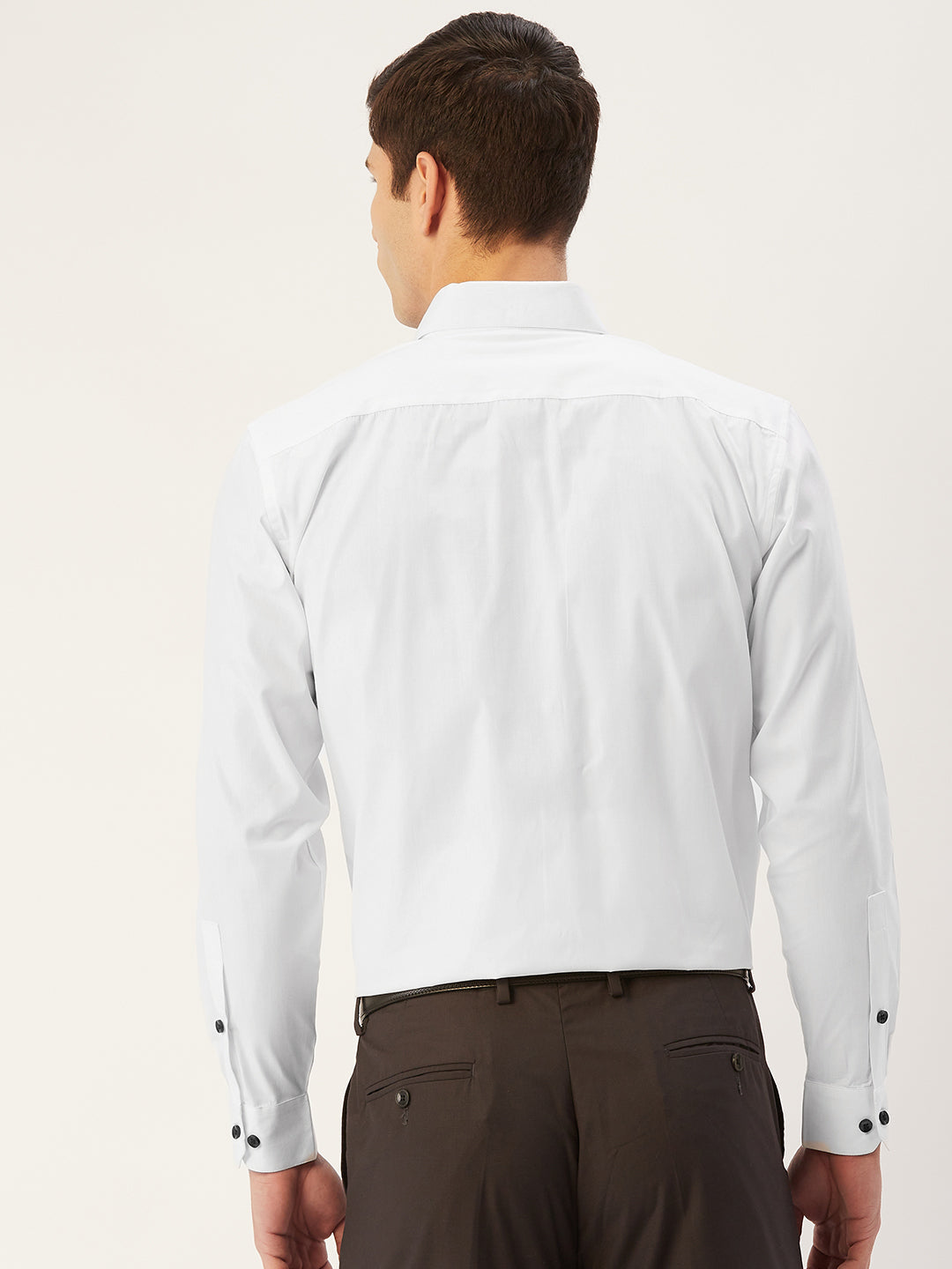 Jainish Men's Cotton Printed Formal Shirts ( SF 806White ) | Swadesiicart