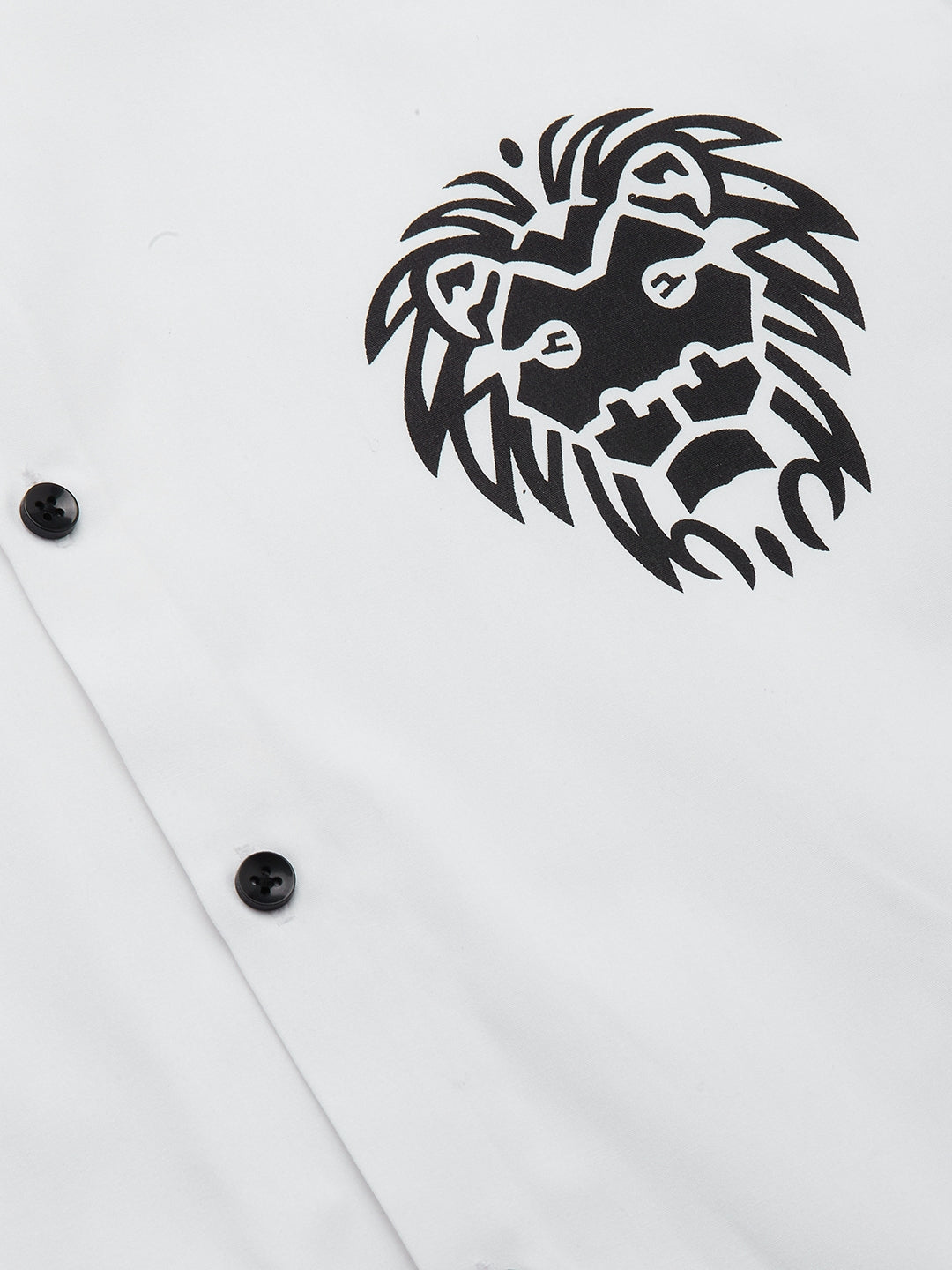 Jainish Men's Cotton Printed Formal Shirts ( SF 806White ) | Swadesiicart