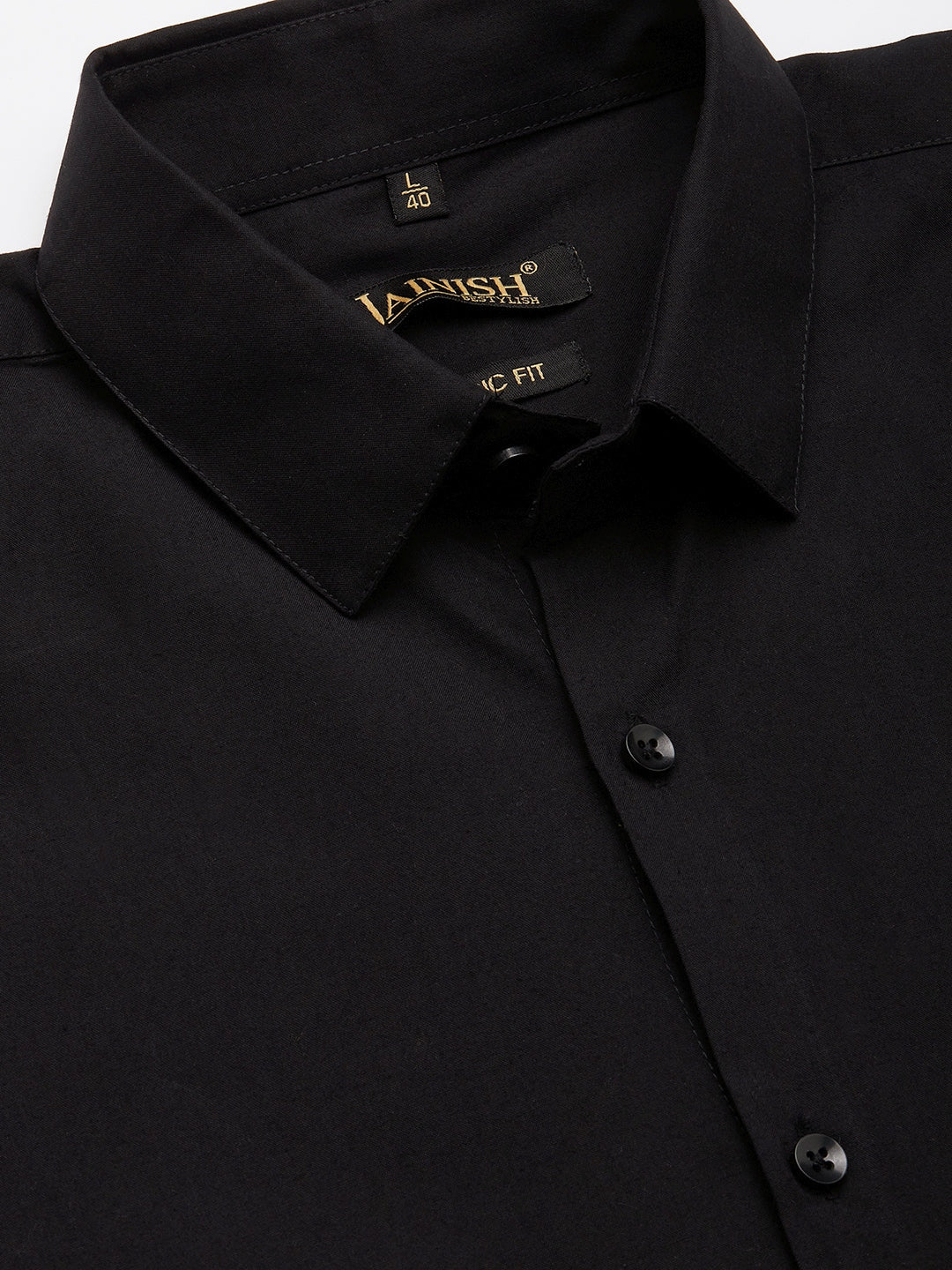Jainish Men's Cotton Printed Formal Shirts ( SF 807Black ) | Swadesiicart