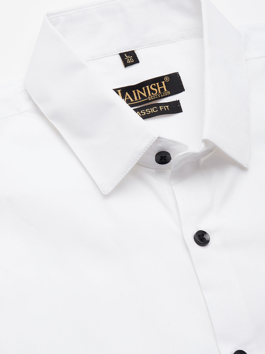 Jainish Men's Cotton Printed Formal Shirts ( SF 807White ) | Swadesiicart