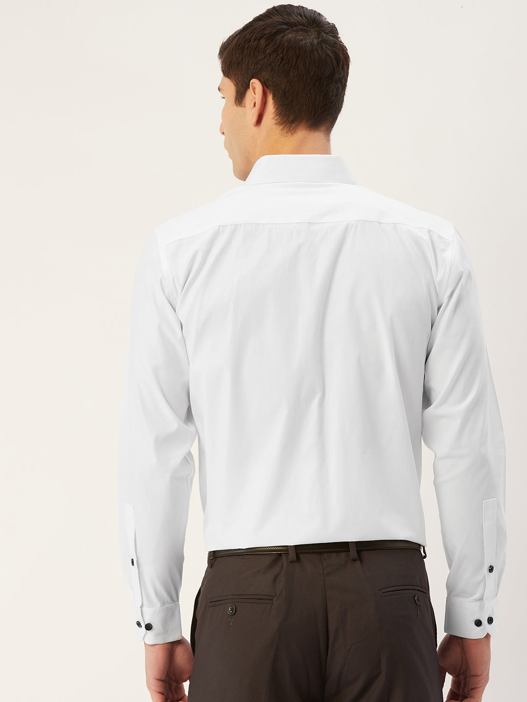 Jainish Men's Cotton Printed Formal Shirts ( SF 807White ) | Swadesiicart