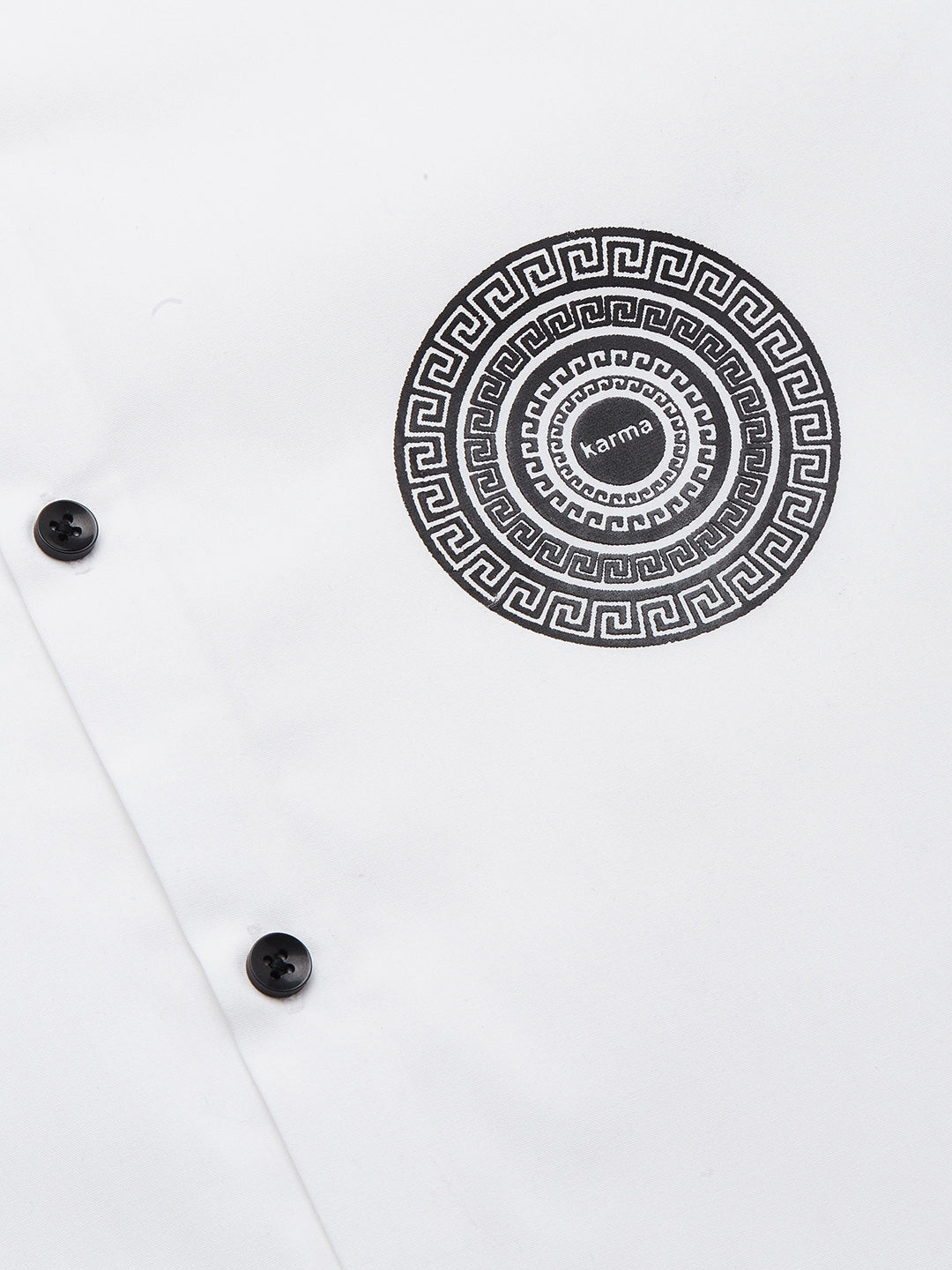 Jainish Men's Cotton Printed Formal Shirts ( SF 807White ) | Swadesiicart