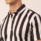 Jainish Men's Lycra Striped Half Sleeve Formal Shirts ( SF 812White ) | Swadesiicart