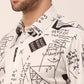 Jainish Men's Lycra Printed Half Sleeve Formal Shirts ( SF 813White ) | Swadesiicart