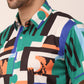 Jainish Men's Lycra Printed Half Sleeve Formal Shirts ( SF 814Green ) | Swadesiicart