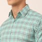 Jainish Men's Cotton Checked Half Sleeve Formal Shirts ( SF 815Green ) | Swadesiicart