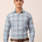 Jainish Men's Cotton Checked Formal Shirts ( SF 819Sky ) | Swadesiicart