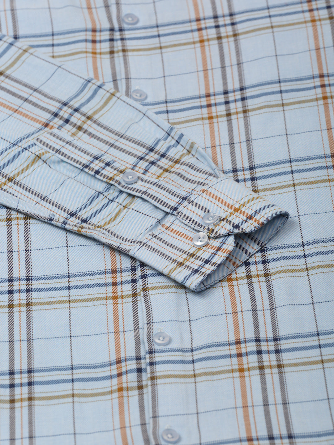 Jainish Men's Cotton Checked Formal Shirts ( SF 819Sky ) | Swadesiicart