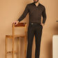 Indian Needle Men's Cotton Solid Formal Shirt - Coffee | Swadesiicart