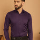 Indian Needle Men's Cotton Solid Formal Shirt - Wine | Swadesiicart