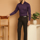 Indian Needle Men's Cotton Solid Formal Shirt - Wine | Swadesiicart