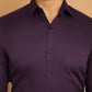 Indian Needle Men's Cotton Solid Formal Shirt - Wine | Swadesiicart