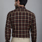 Indian Needle Men's Checked Formal Shirt - Brown | Swadesiicart