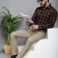 Indian Needle Men's Checked Formal Shirt - Brown | Swadesiicart