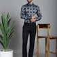 Indian Needle Men's Printed Formal Shirt - Grey | Swadesiicart