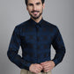 Indian Needle Men's Printed Formal Shirt - Peacock | Swadesiicart