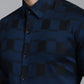 Indian Needle Men's Printed Formal Shirt - Peacock | Swadesiicart