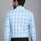 Indian Needle Men's Checked Formal Shirt - Sky Blue | Swadesiicart