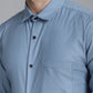 Indian Needle Men's Woven Design Formal Shirt - Grey | Swadesiicart
