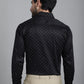 Indian Needle Men's Printed Formal Shirt - Black | Swadesiicart