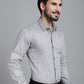 Indian Needle Men's Striped Formal Shirt - Grey | Swadesiicart