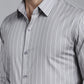Indian Needle Men's Striped Formal Shirt - Grey | Swadesiicart