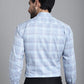 Indian Needle Men's Checked Formal Shirt - Blue | Swadesiicart