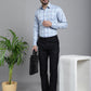 Indian Needle Men's Checked Formal Shirt - Blue | Swadesiicart