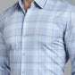 Indian Needle Men's Checked Formal Shirt - Blue | Swadesiicart
