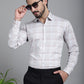 Indian Needle Men's Checked Formal Shirt - Cream | Swadesiicart