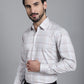 Indian Needle Men's Checked Formal Shirt - Cream | Swadesiicart