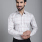 Indian Needle Men's Checked Formal Shirt - Cream | Swadesiicart