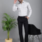 Indian Needle Men's Checked Formal Shirt - Cream | Swadesiicart