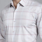 Indian Needle Men's Checked Formal Shirt - Cream | Swadesiicart