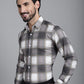 Indian Needle Men's Checked Formal Shirt - Brown | Swadesiicart