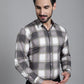 Indian Needle Men's Checked Formal Shirt - Brown | Swadesiicart