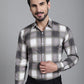 Indian Needle Men's Checked Formal Shirt - Brown | Swadesiicart