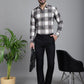 Indian Needle Men's Checked Formal Shirt - Brown | Swadesiicart