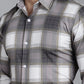 Indian Needle Men's Checked Formal Shirt - Brown | Swadesiicart