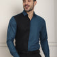 Indian Needle Men's Premium Cotton Satin Formal Shirt - Peacock | Swadesiicart