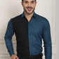 Indian Needle Men's Premium Cotton Satin Formal Shirt - Peacock | Swadesiicart