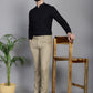Indian Needle Men's Cotton Solid Formal Shirt - Black | Swadesiicart