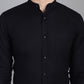 Indian Needle Men's Cotton Solid Formal Shirt - Black | Swadesiicart