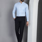 Indian Needle Men's Cotton Solid Formal Shirt - Firozi | Swadesiicart
