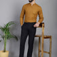 Indian Needle Men's Cotton Solid Formal Shirt - Mustard | Swadesiicart