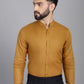 Indian Needle Men's Cotton Solid Formal Shirt - Mustard | Swadesiicart