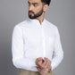 Indian Needle Men's Cotton Solid Formal Shirt - White | Swadesiicart
