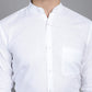 Indian Needle Men's Cotton Solid Formal Shirt - White | Swadesiicart