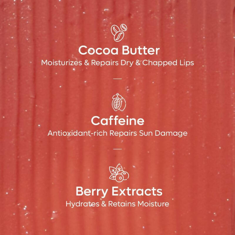 mCaffeine Choco Lip Balm With Berries - Swadesiicart