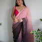 Vamsee Antara Brown Georgette Saree - Swadesiicart